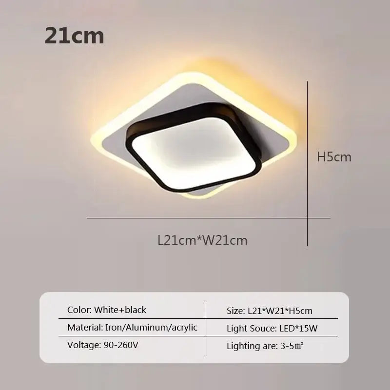 Black Square LED Ceiling Light