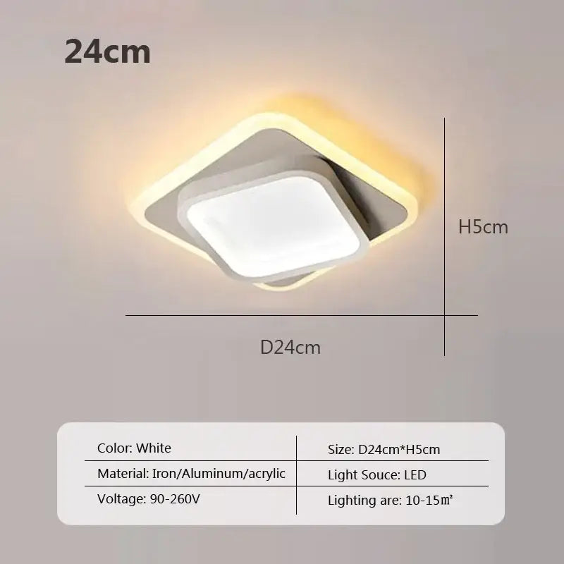 Black Square LED Ceiling Light
