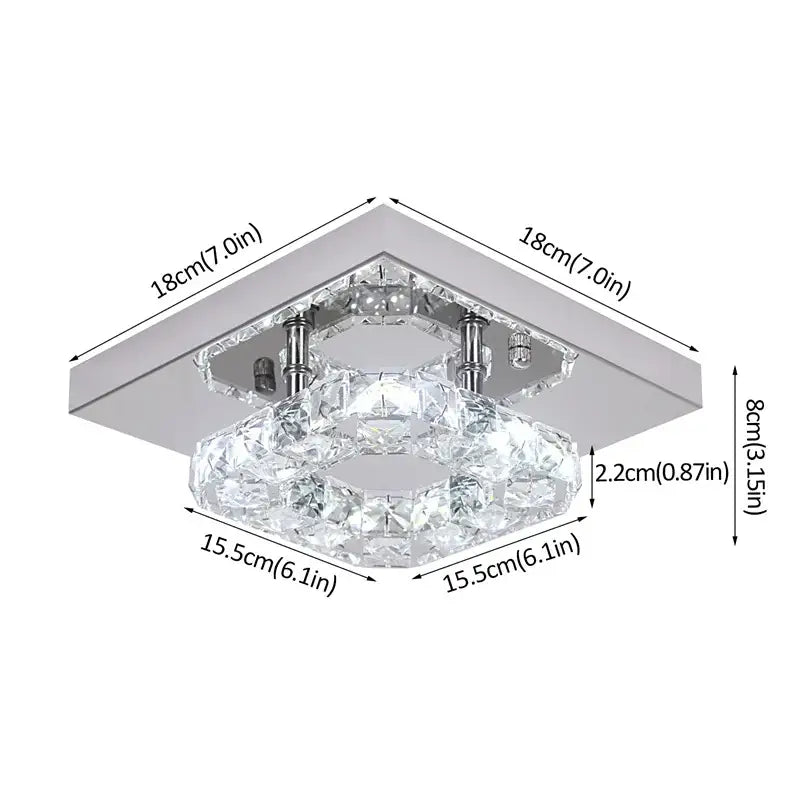 Chrome Dimmable Crystal Light