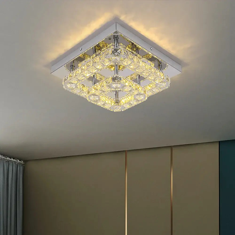 Chrome Dimmable Crystal Light