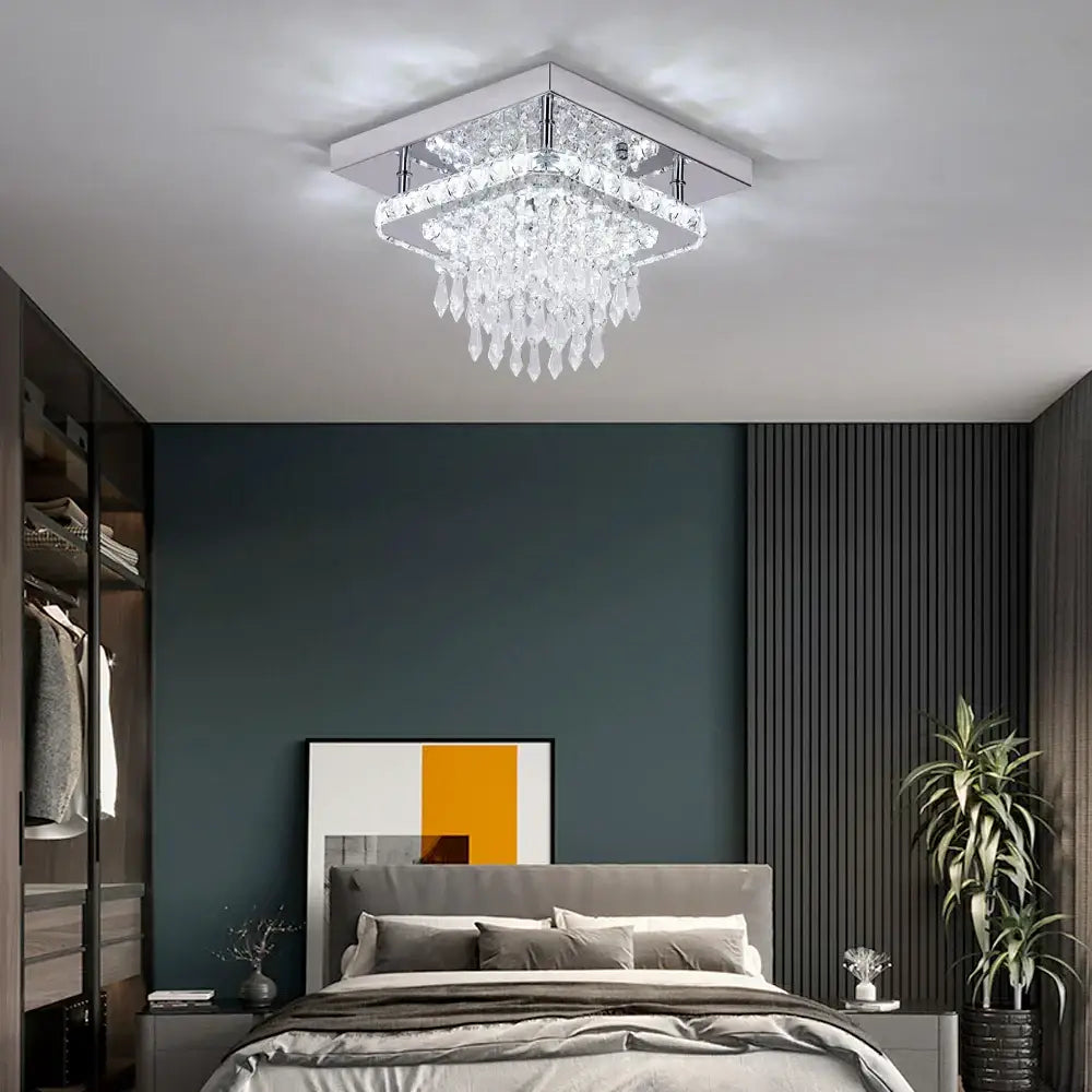 Crystal Flush Mount Ceiling Light