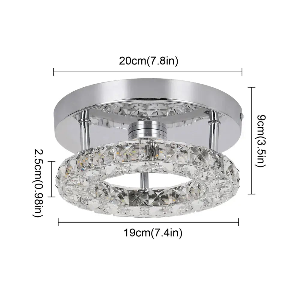 Crystal Flush Mount Ceiling Light