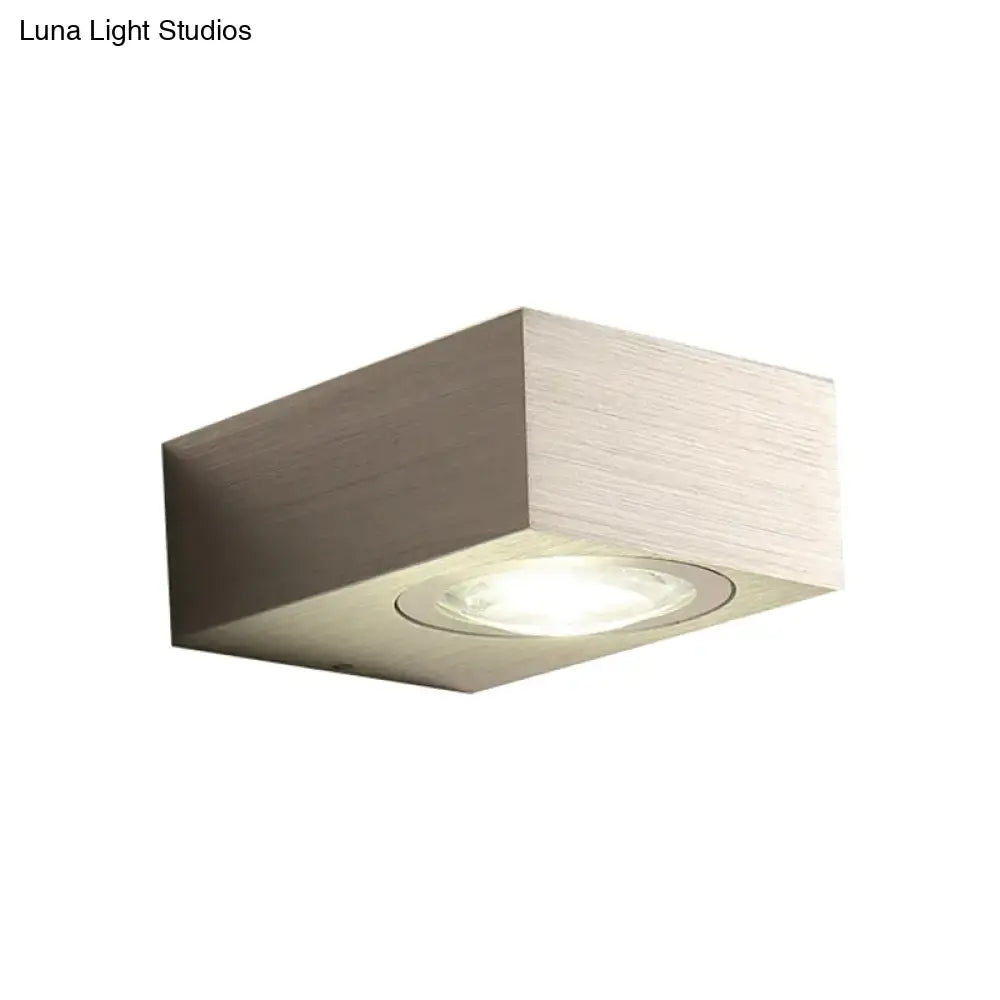 Black Silver LED Wall Sconce