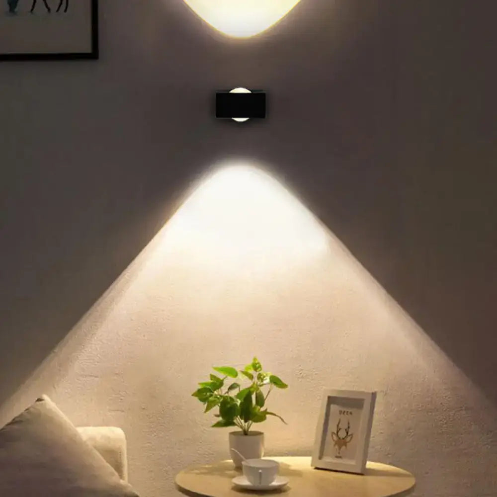 Black Silver LED Wall Sconce