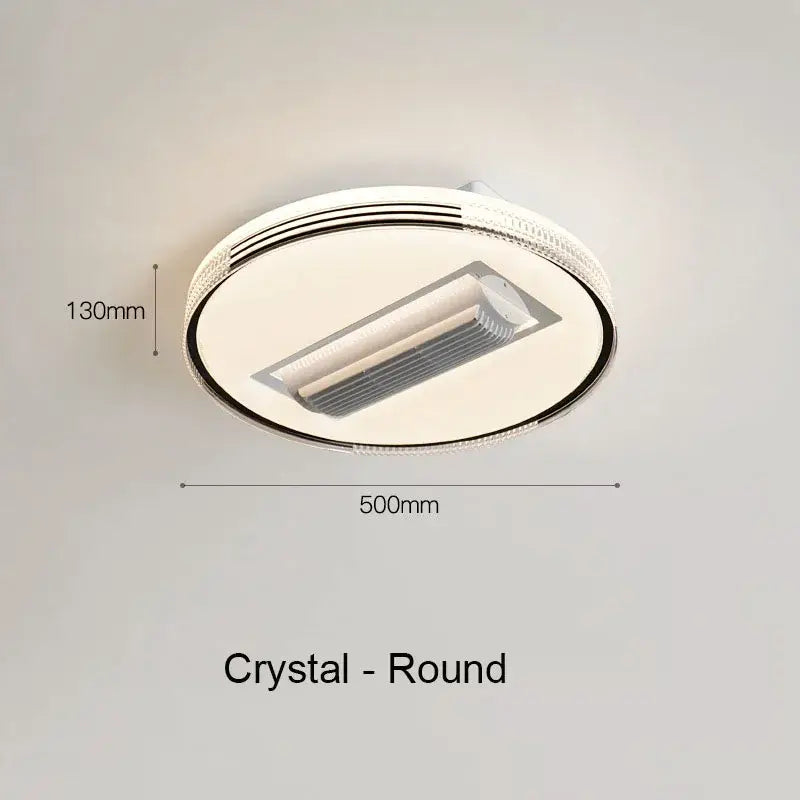 White Chrome Ceiling Fan Light