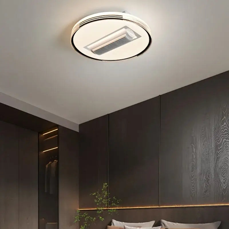 White Chrome Ceiling Fan Light