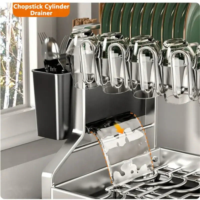Black Dish Drying Rack