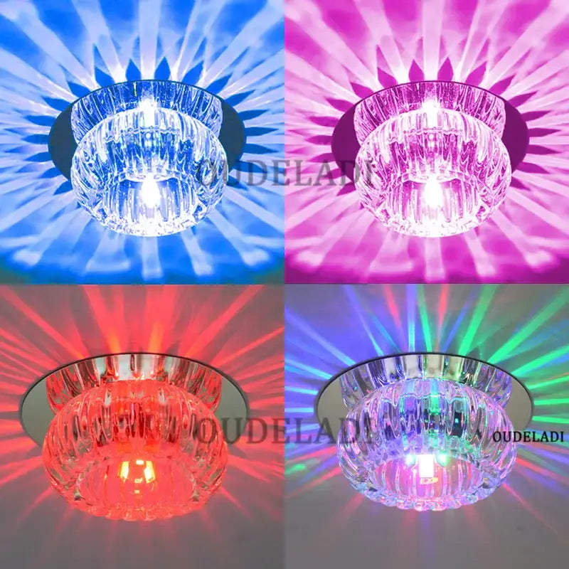 Crystal Sunburst Ceiling Light