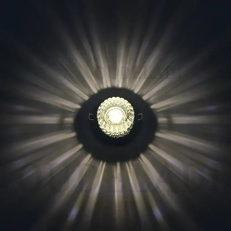 Crystal Sunburst Ceiling Light