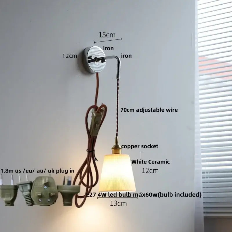 Brass Glass LED Sconce
