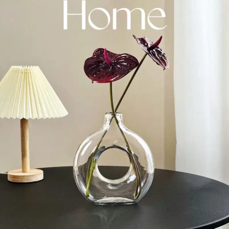 Clear Geometric Glass Vase