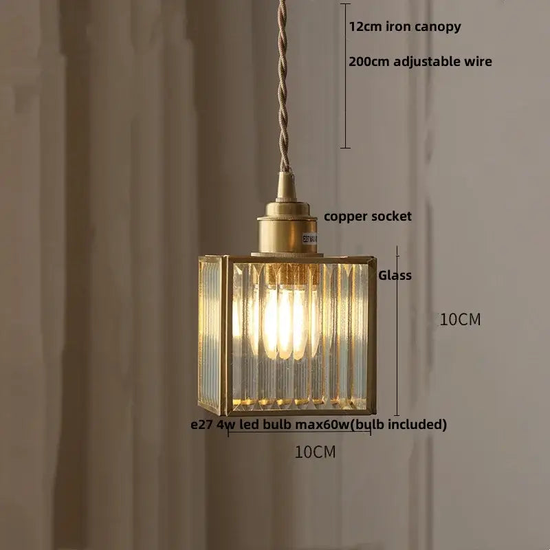 Copper Glass Pendant Lamp