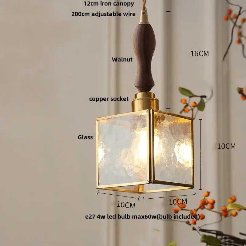 Copper Glass Pendant Lamp