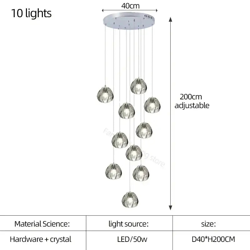 LED Crystal Pendant Light