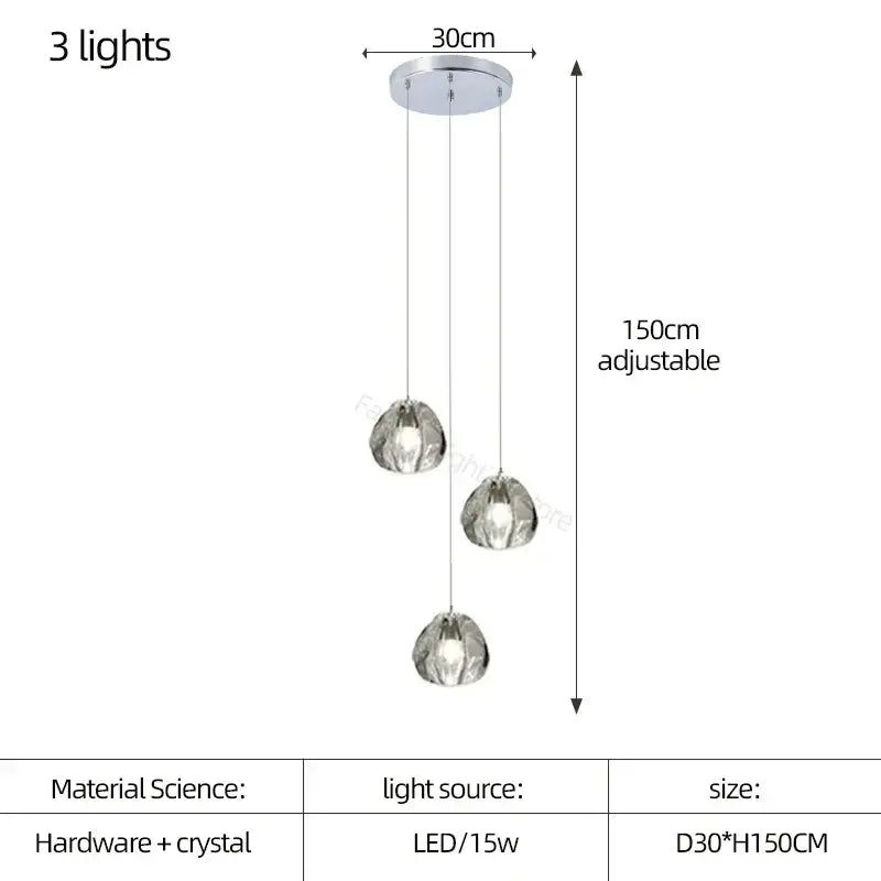 LED Crystal Pendant Light