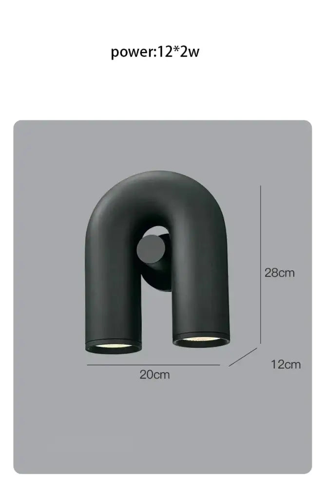 Terracotta U-Shaped Wall Lamp