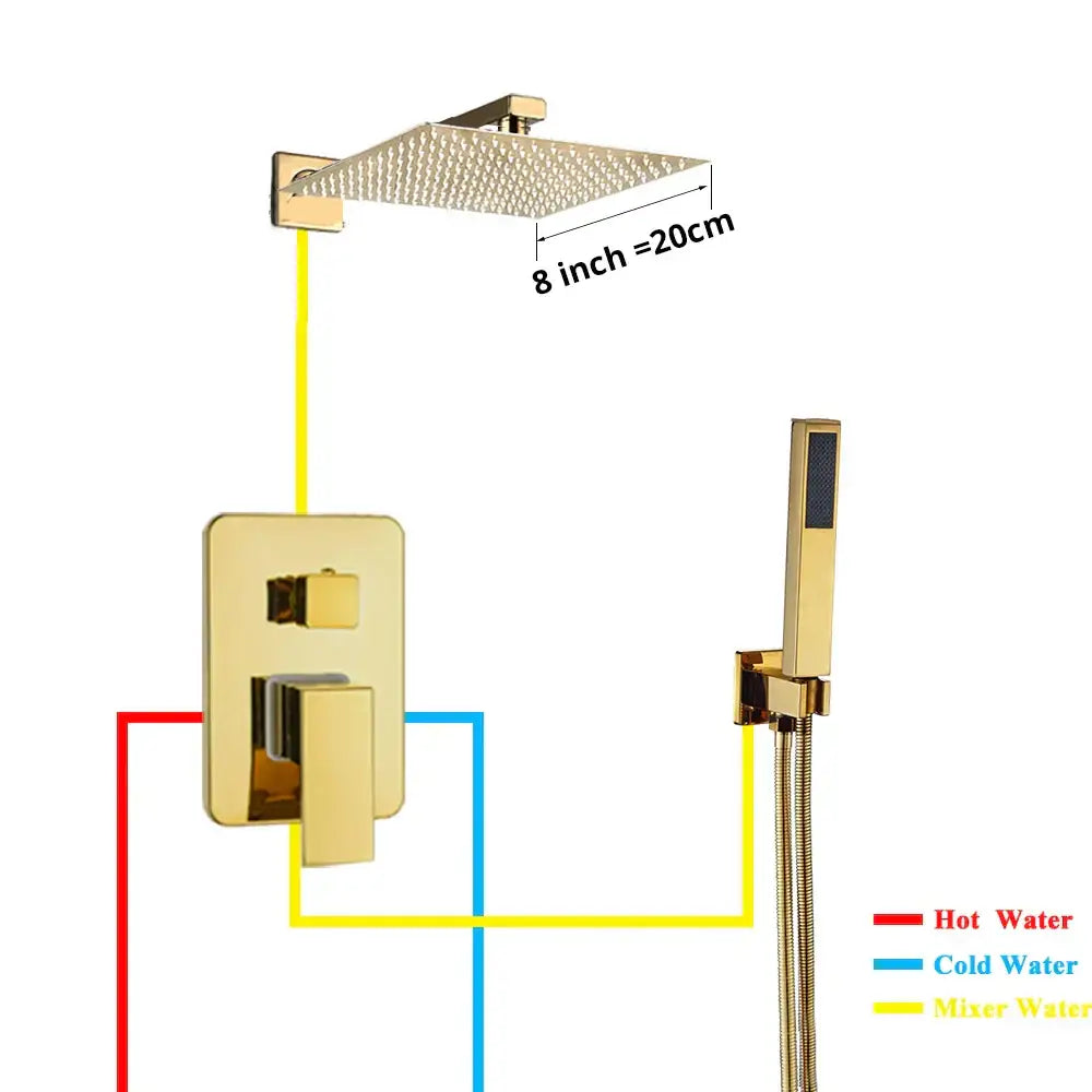 Gold Rain Shower Faucet