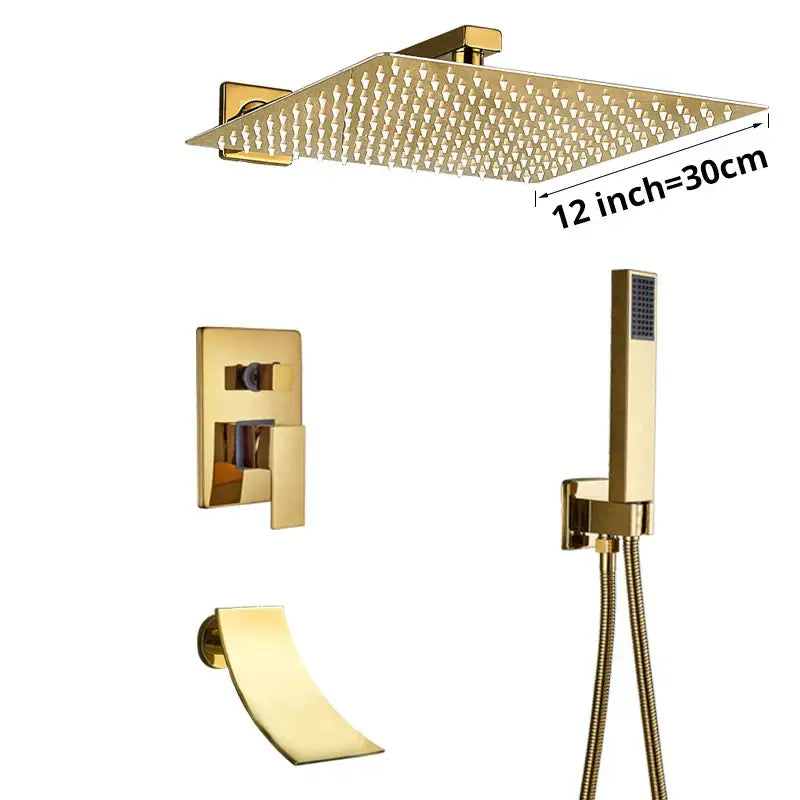Gold Wall Shower Set