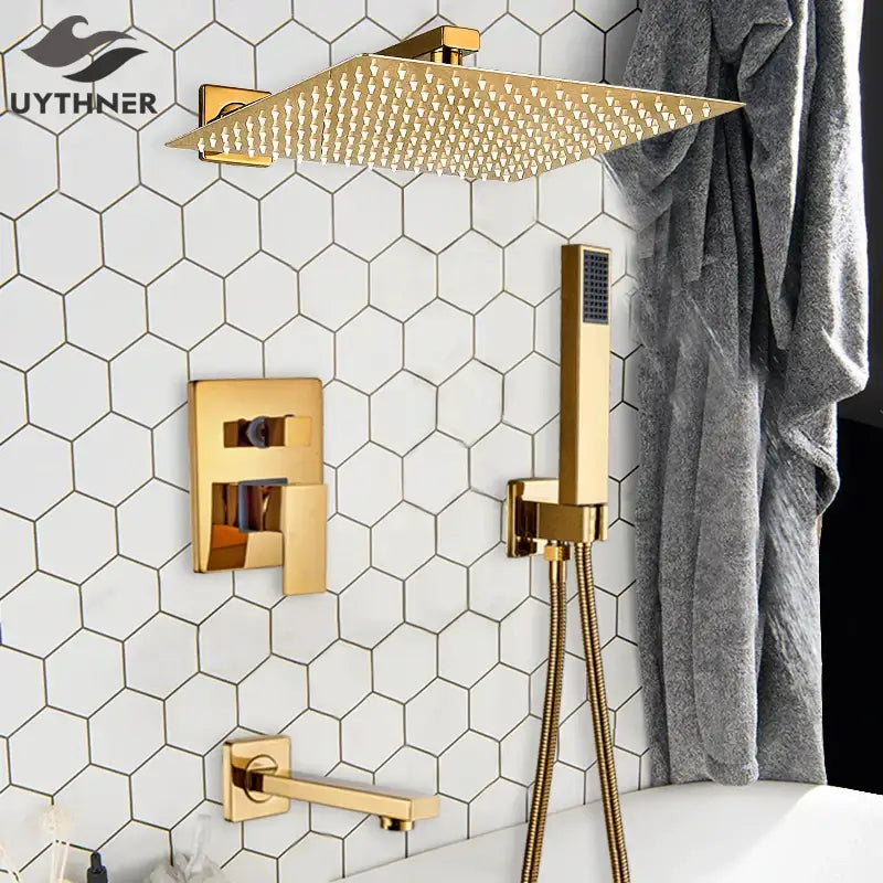 Gold Wall Shower Set