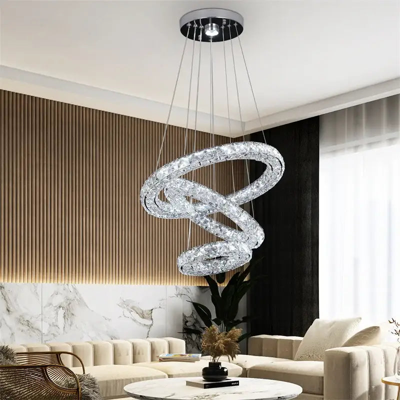 Spiral Crystal LED Chandelier