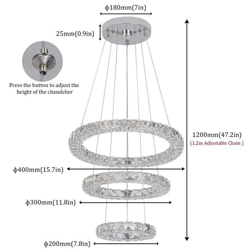 Spiral Crystal LED Chandelier
