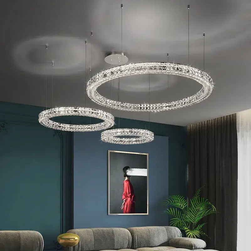 Tiered Crystal LED Chandelier