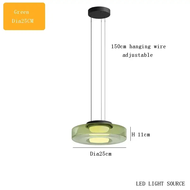 Amber Glass Danish Kitchen Pendant Light