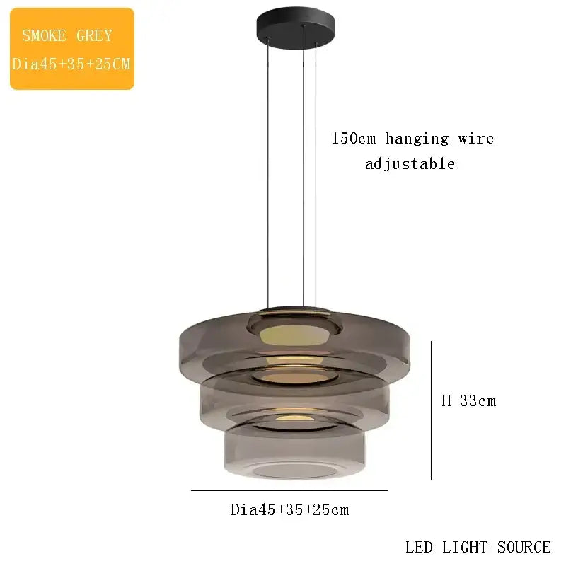 Amber Glass Danish Kitchen Pendant Light