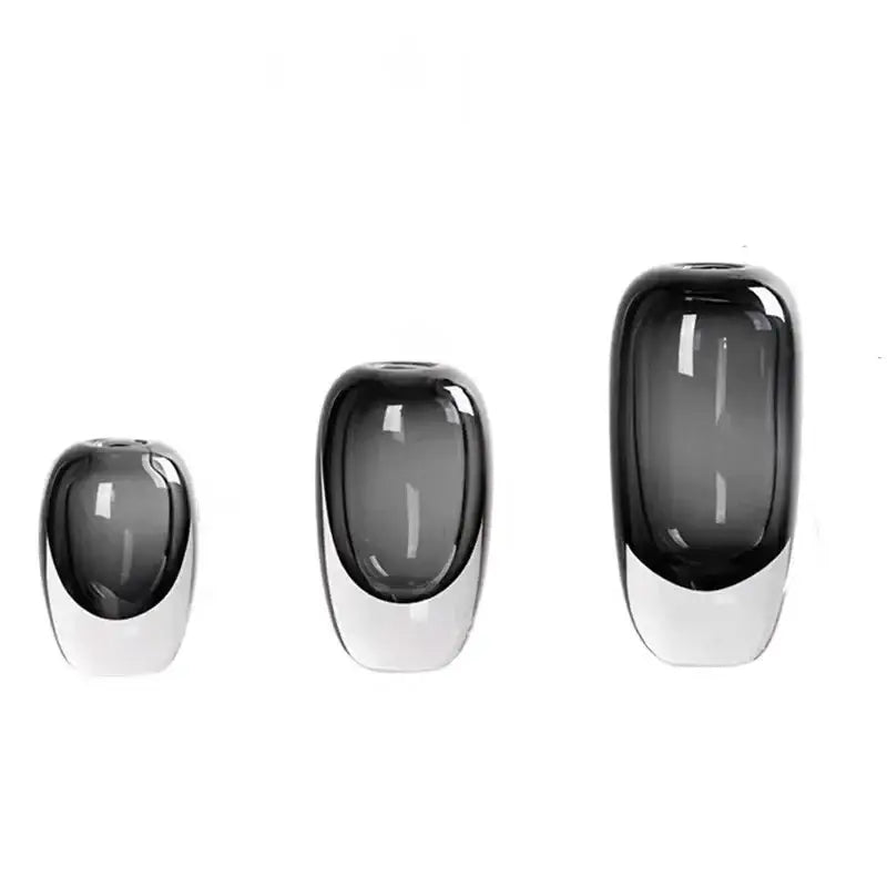 Black Crystal Glass Vase