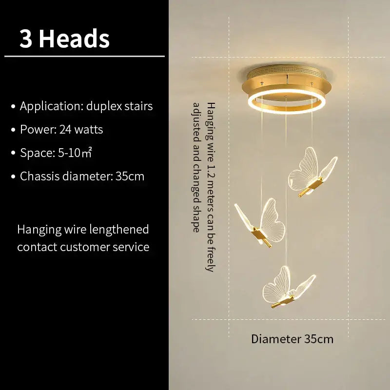 Butterfly Pendant Stair Light