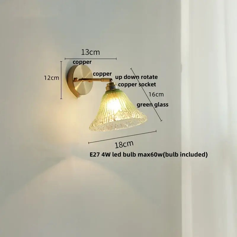 Turquoise Glass Wall Sconce