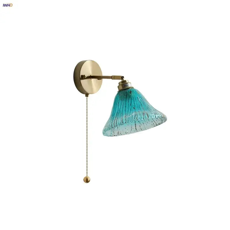 Turquoise Glass Wall Sconce