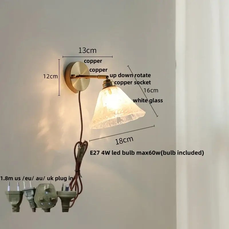 Turquoise Glass Wall Sconce