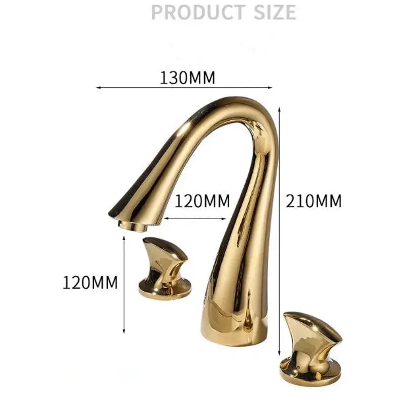 Black Gold Basin Faucet Waterfall Spout