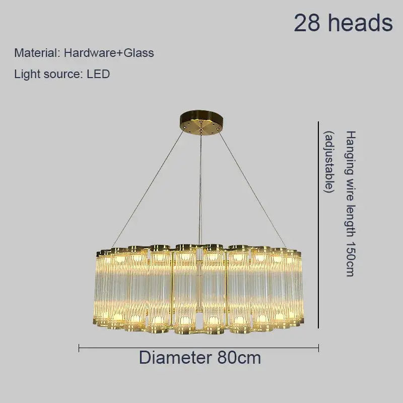 Golden Wave Chandelier