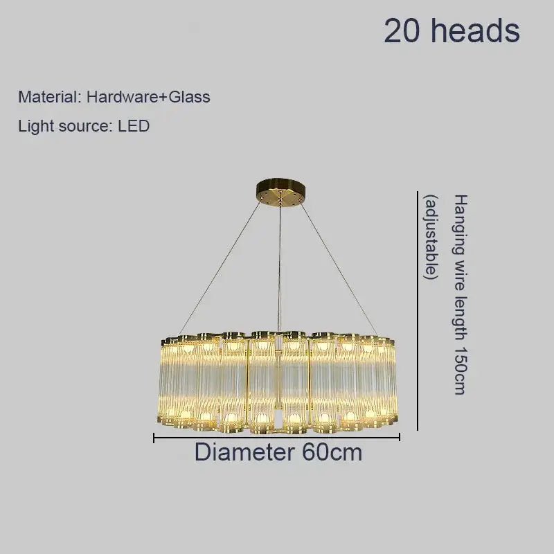 Golden Wave Chandelier