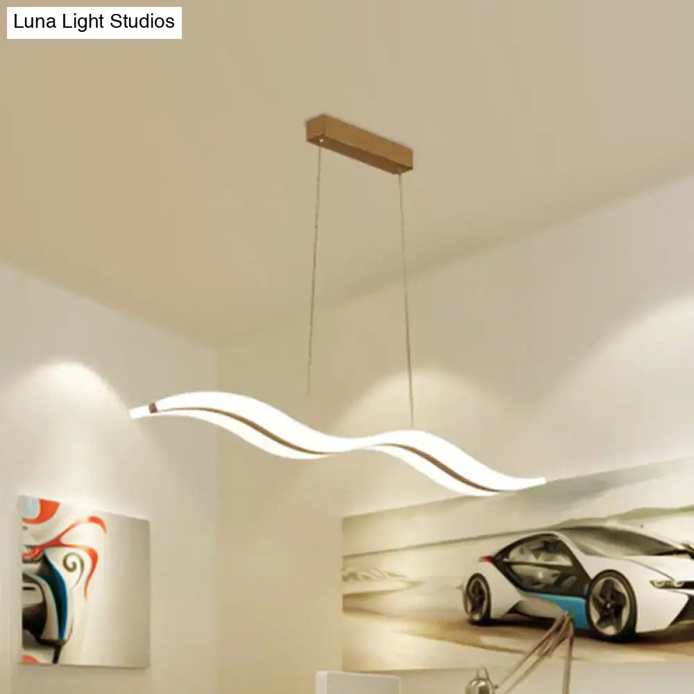 Chrome Wave LED Pendant