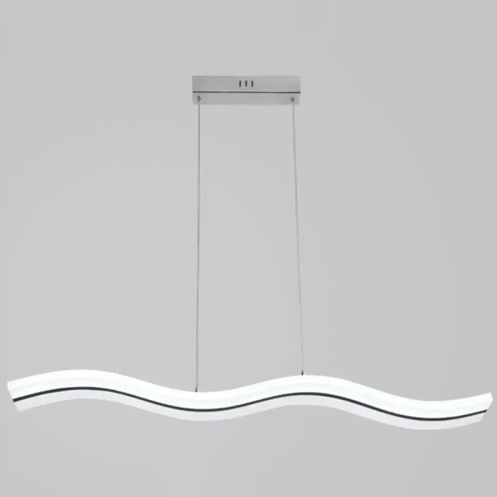 Chrome Wave LED Pendant