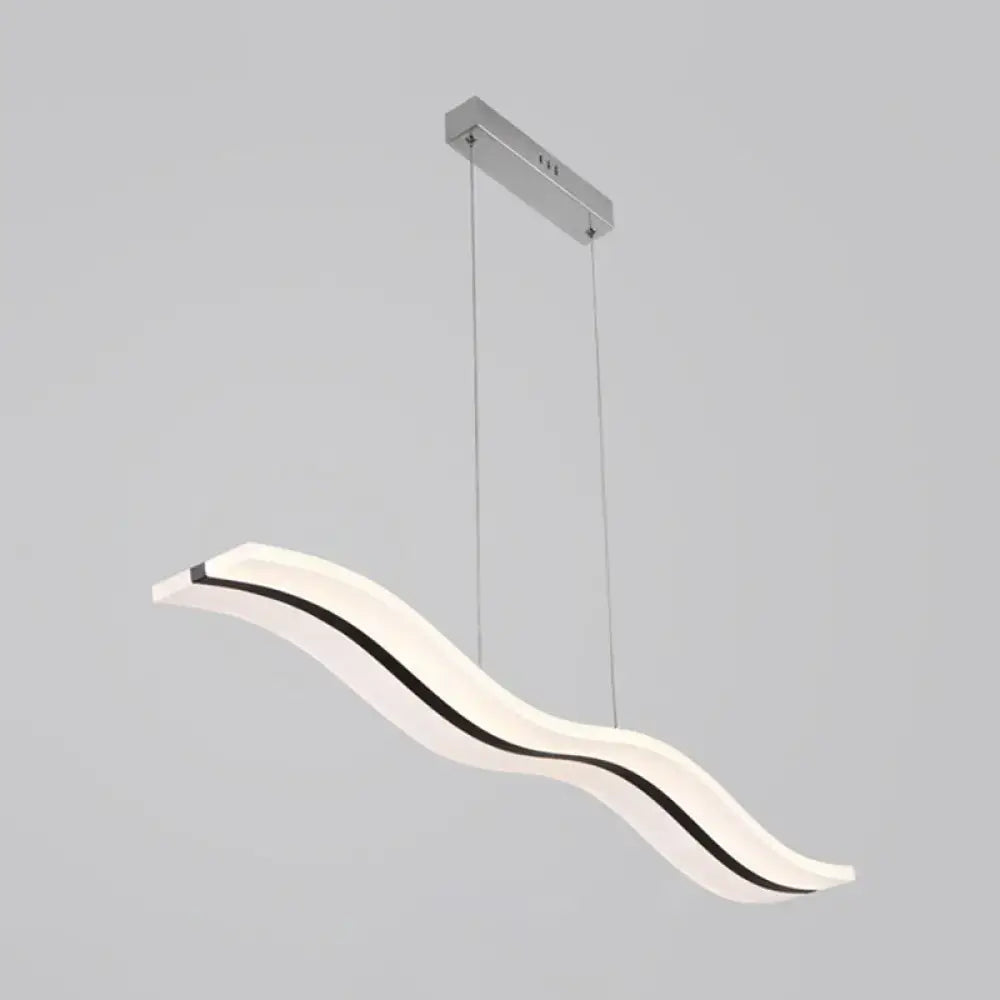 Chrome Wave LED Pendant