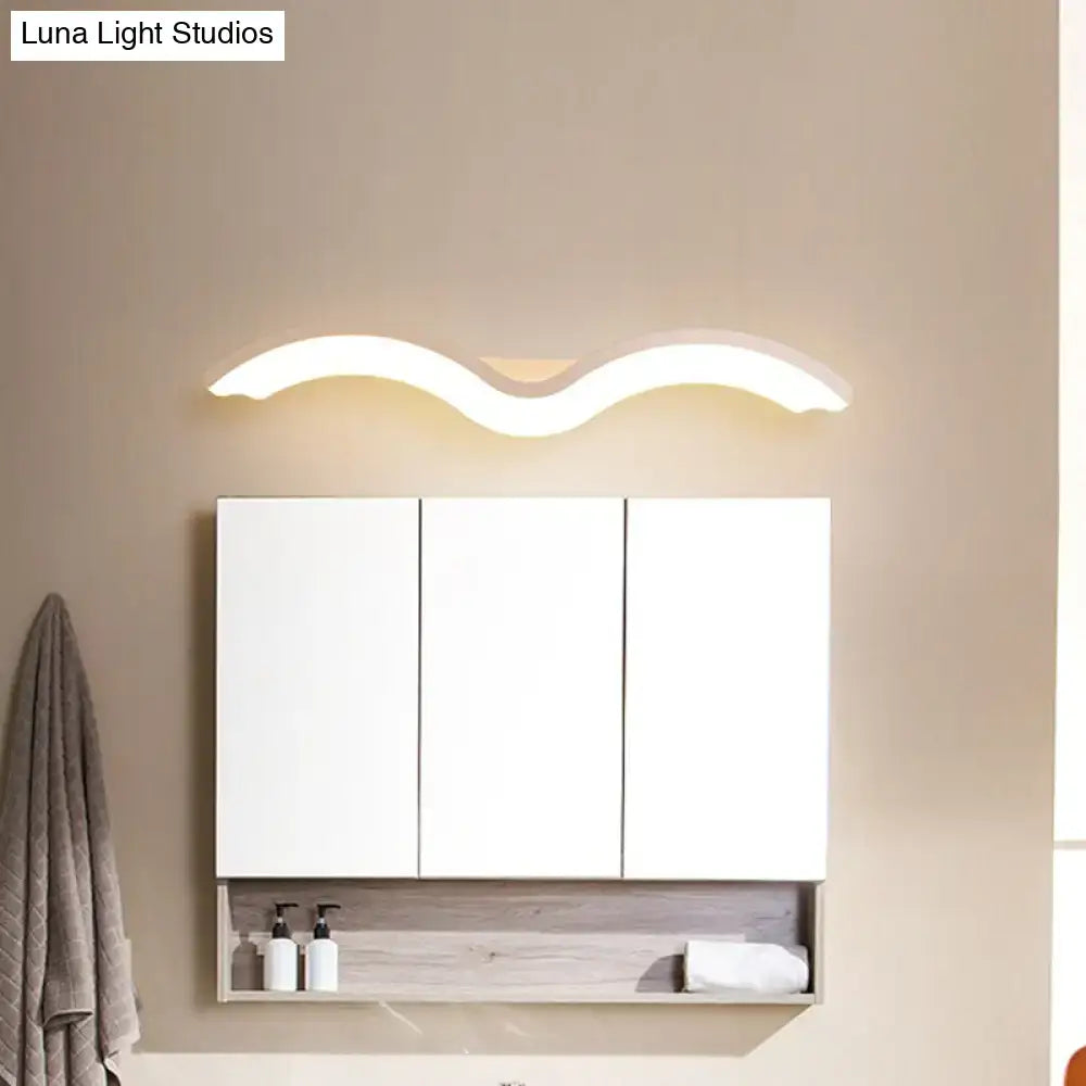 Black White Wave Wall Sconce