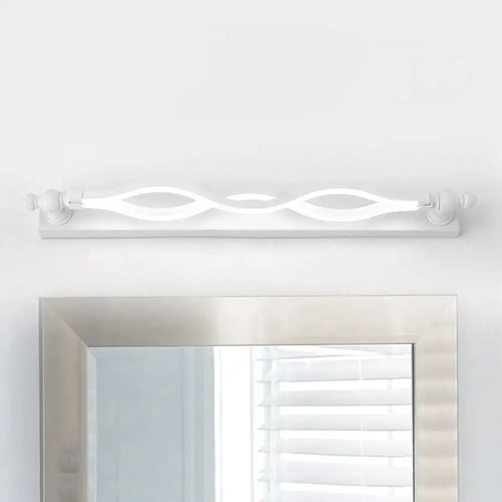 White Twist Vanity Sconce