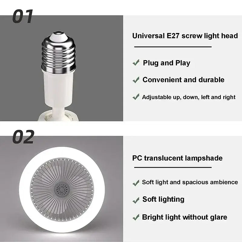 White Ceiling Fan Light