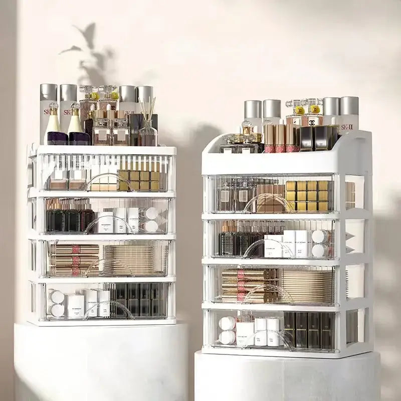 White Tiered Makeup Organizer