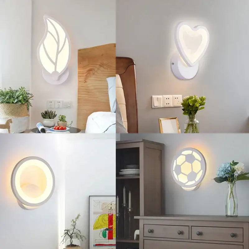 White Acrylic Kids Sconce