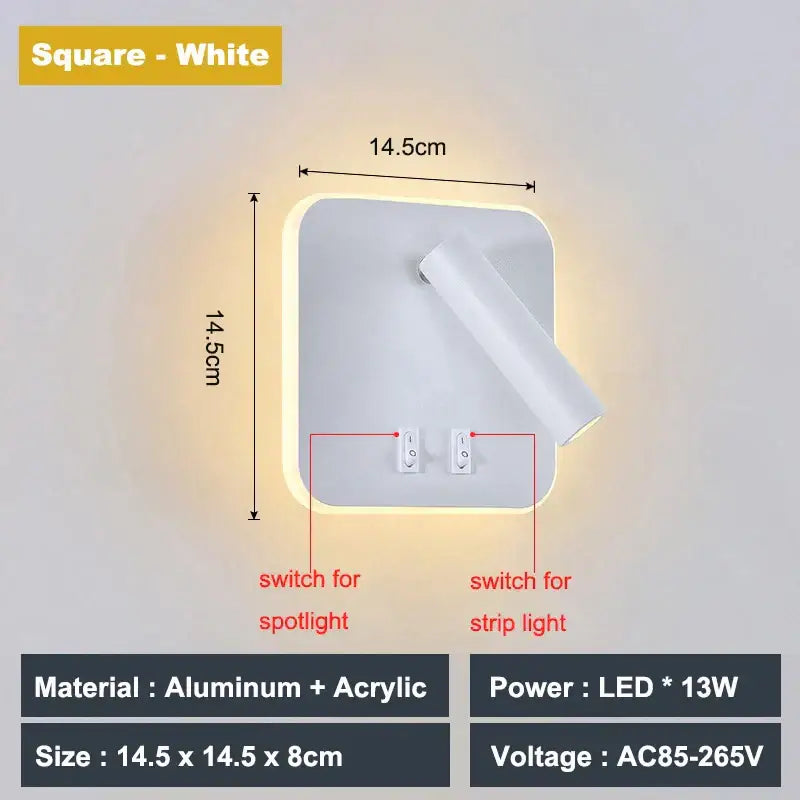 White Adjustable Wall Sconce