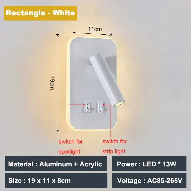White Adjustable Wall Sconce