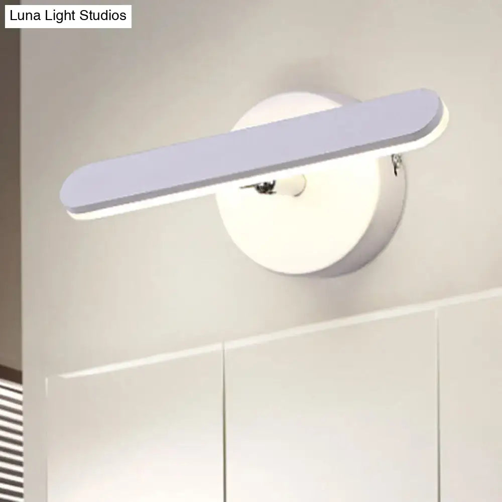 White Linear Adjustable LED Sconce