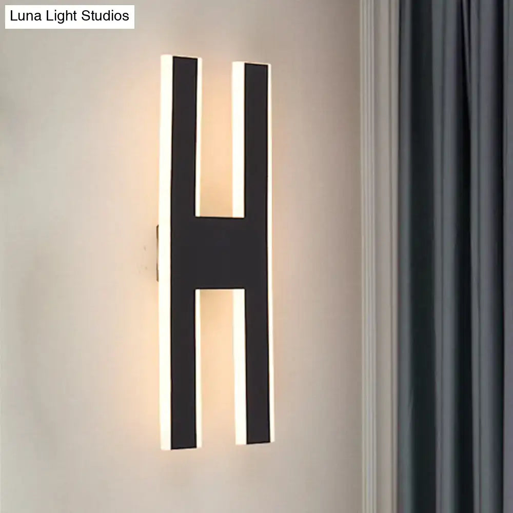 White Alphabet LED Sconce