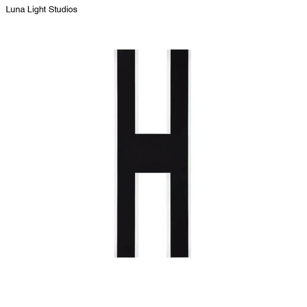 White Alphabet LED Sconce