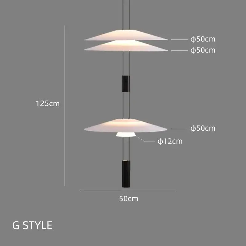White Circular Pendant Light
